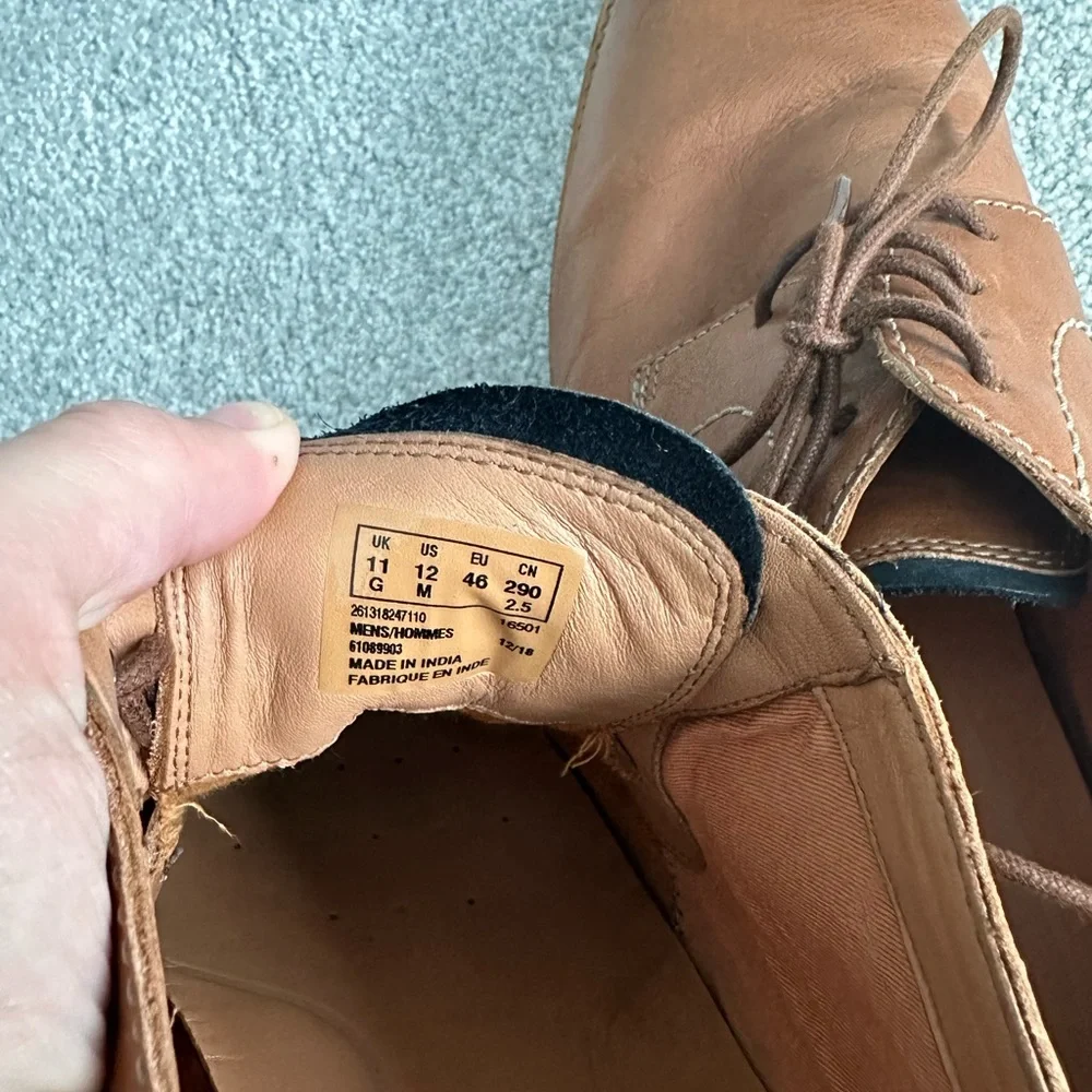 Clarks Atticus Lace Oxfords - Men's Shoes - Size 12 - Brown Dark Lace - Picture 5 of 7